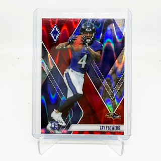 2023 Panini Phoenix Zay Flowers Rookie Red Seismic 079/199