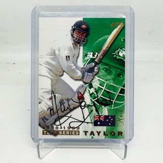 1998-1999 Select Cricket Test Series Mark Taylor Hand Signed Card!