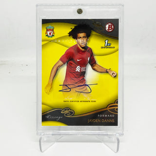2022-23 Topps Liverpool Lineage Jayden Dannis Academy Auto Yellow 13/75