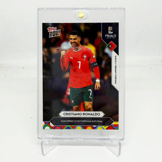 2025 Topps NOW Cristiano Ronaldo UEFA Nations League Icon Strikes To Put Portugal Into Final
