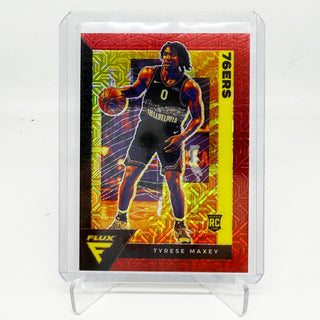 2020-21 Panini Flux Tyrese Maxey Red Mojo Rookie 17/49