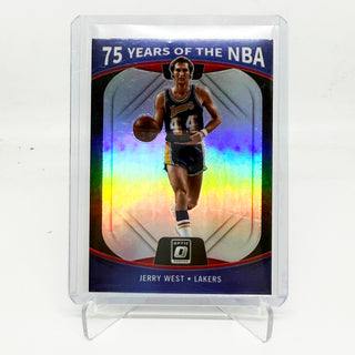 2021-22 Panini Donruss Optic 75 Years Of The NBA Jerry West Silver Prizm - No. 40