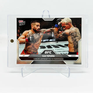 2025 Topps NOW Ilia Topuria Earns UFC Lightweight Title Via Thunderous KO - UFC 317