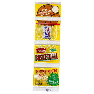 1990-91 Fleer NBA Basketball Fifth Anniversary 45 Card Rack Pack