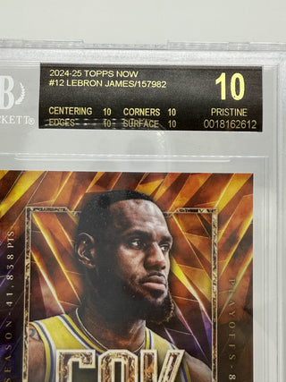 2024-25 Topps NOW LeBron James 50K Career Points BGS 10 Pristine Black Label