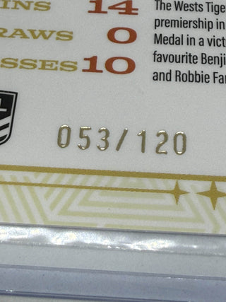 2025 NRL Elite Golden Age Wests Tigers Premiership 2005 - GA 17/17 053/120