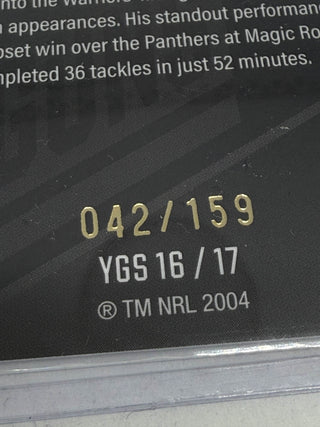 2025 NRL Elite Young Guns Signature Jacob Laban - YGS 16/17 042/159