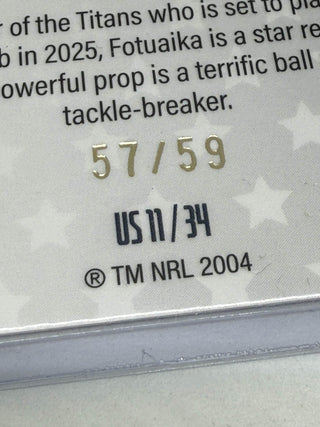 2025 NRL Elite Stars & Stripes Moeaki Fotuaika - US 11/34 57/59