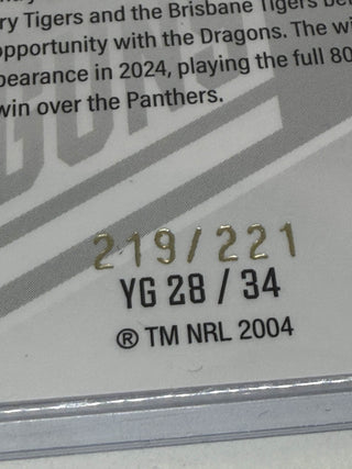2025 NRL Elite Young Guns Sione Finau - YG 28/34 219/221