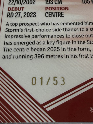 2025 NRL Elite MOJO Ruby Jack Howarth - 01/53 MR #067