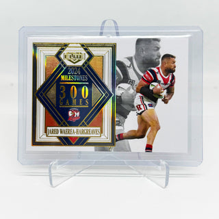 2025 NRL Elite 2024 Milestones 300 Games Jared Waerea-Hargreaves Case Card - M 15/17 22/42