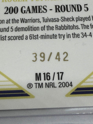 2025 NRL Elite 2024 Milestones 200 Games Roger Tuivasa-Sheck Case Card - M 16/17 39/42