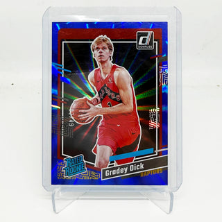 2023-24 Panini Donruss Gradey Dick Blue Laser Rated Rookie 02/49