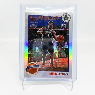 2019-20 Panini Hoops Premium Stock Zion Williamson Tribute RC - No. 296