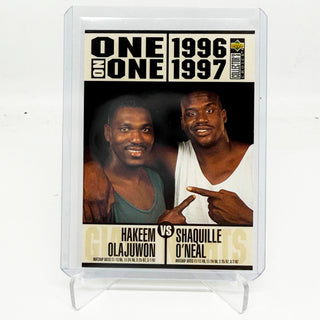 1996-97 Upper Deck Collectors Choice One On One Hakeem Olajuwon VS Shaquille O'Neal #357
