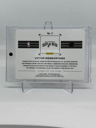 2024-25 Panini PhotoGenic Victor Wembanyama Names Of The Game Case Hit SSP #2
