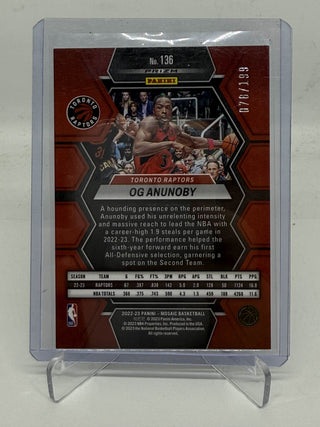 2022-23 Panini Mosaic OG Anunoby Blue Mosaic 078/199