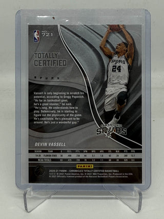 2020-21 Chronicles Totally Certified Devin Vassell Purple RC 10/49