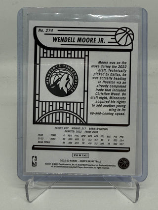 2022-23 Panini Hoops Wendell Moore Jr. Red Explosion RC 06/15