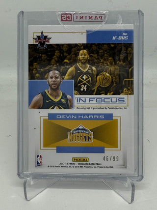 2017-18 Panini Vanguard In Focus Devin Harris Auto 46/99