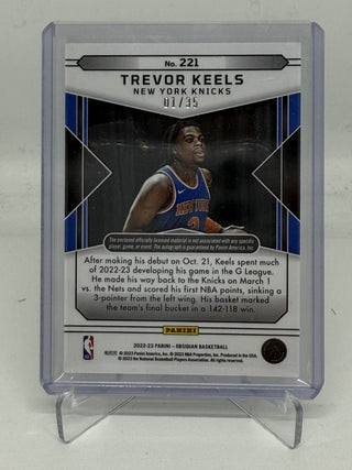 2022-23 Panini Obsidian Trevor Keels RPA 01/35