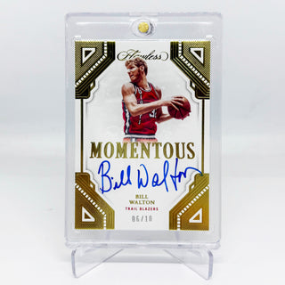 2022-23 Panini Flawless Bill Walton Momentous Gold Auto 06/10