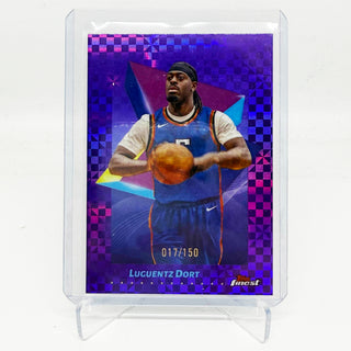 2024-25 Topps Finest Luguentz Dort Purple X-Fractor 017/150