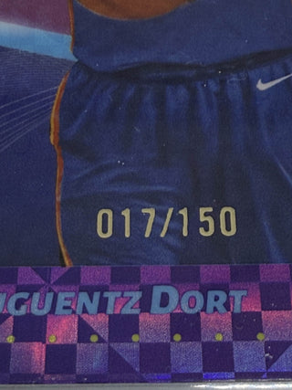 2024-25 Topps Finest Luguentz Dort Purple X-Fractor 017/150