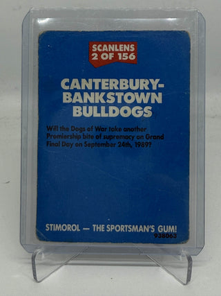 Scanlens 1989 Canterbury Bankstown Bulldogs Premiership Autographed Card 2 of 156