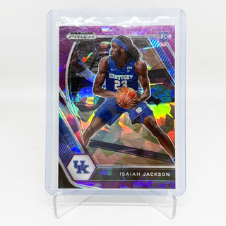 2021 Panini Prizm Draft Picks Isaiah Jackson Purple Cracked Ice RC 112/149