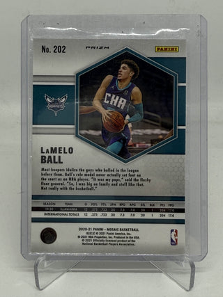 2020-21 Panini Mosaic LaMelo Ball Red Wave Rookie - No. 202