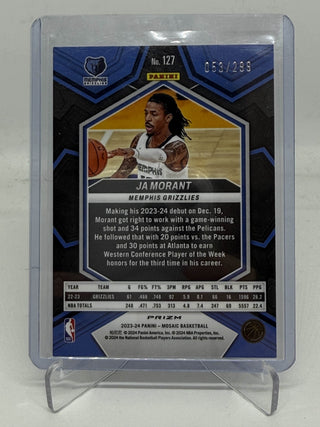 2023-24 Panini Mosaic Ja Morant Seismic Red 053/299