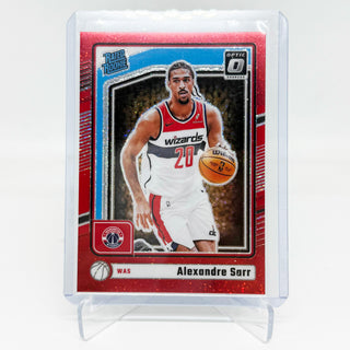 2024-25 Panini Donruss Optic Alexandre Sarr Rated Rookie Red Glitter 25/75