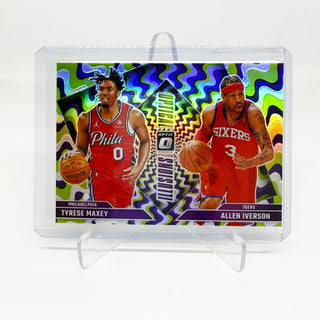 2024-25 Donruss Optic Optical Illusions Tyrese Maxey & Allen Iverson - No. 3