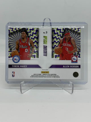 2024-25 Donruss Optic Optical Illusions Tyrese Maxey & Allen Iverson - No. 3