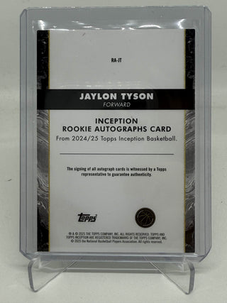 2025 Topps Inception Jaylon Tyson Pink Parallel Rookie Auto 19/99