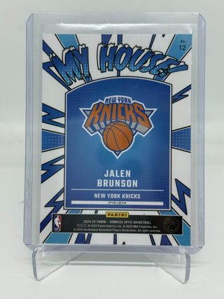2024-25 Donruss Optic My House! Jalen Brunson Silver Holo - No. 12