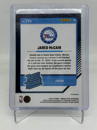 2024-25 Donruss Optic Rated Rookie Jared McCain Silver - No. 270