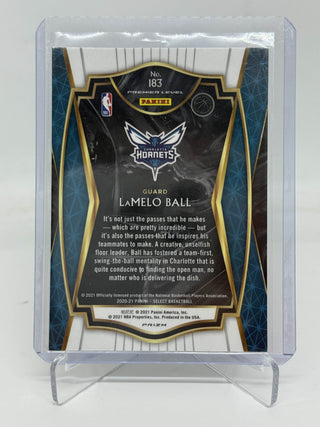 2020-21 Panini Select LaMelo Ball Premier Level Silver Prizm RC - No. 183