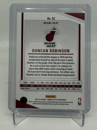 2023-24 Panini Donruss Elite Duncan Robinson Red/Green Hyper International - No. 52