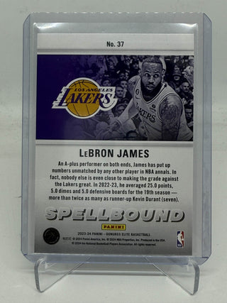 2023-24 Panini Donruss Elite LeBron James Spellbound A Red/Green - No. 37