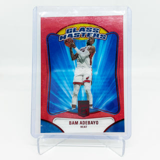 2023-24 Panini Donruss Elite Glass Masters Bam Adebayo Red Sparkle - No. 5
