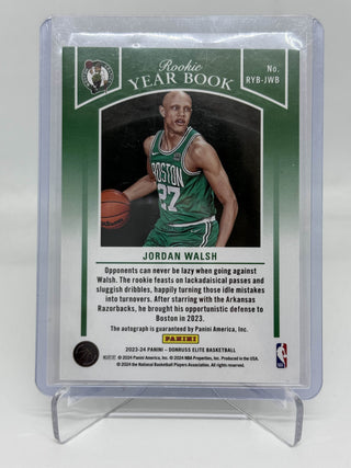 2023-24 Panini Donruss Elite Rookie Year Book Jordan Walsh Rookie Auto #RYB-JWB