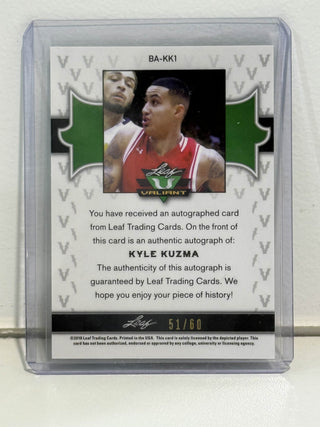 2018 Leaf Valiant Kyle Kuzma Auto Green 51/60