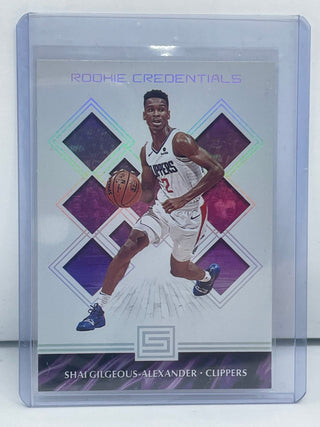 2018-19 Panini Status Rookie Credentials Shai Gilgeous-Alexander - No. 30