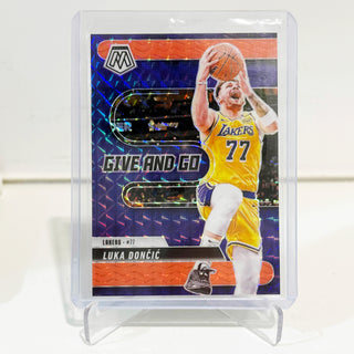 2024-25 Panini Mosaic Give And Go Luka Doncic Fluorescent Orange 28/75