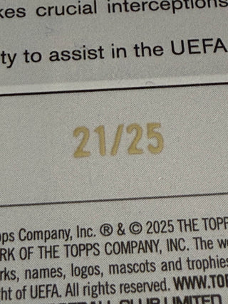 2025 Topps Declan Rice Orange Refractor 21/25