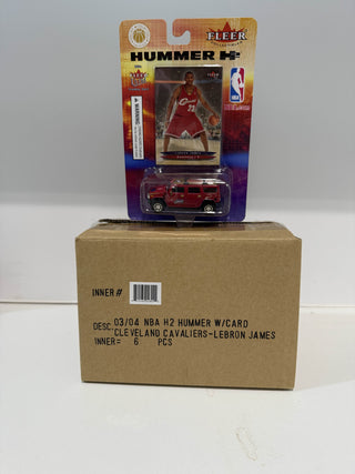 2003-04 Fleer Ultra Collectibles NBA H2 Hummer Cleveland Cavaliers With LeBron James Rookie Card (From Sealed Case)