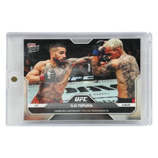 2025 Topps NOW Ilia Topuria Earns UFC Lightweight Title Via Thunderous KO - UFC 317