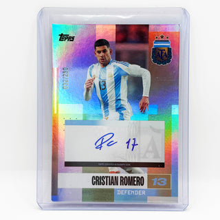 2023-24 Topps FC Cristian Romero First-Team Auto Argentina Team Set 032/250